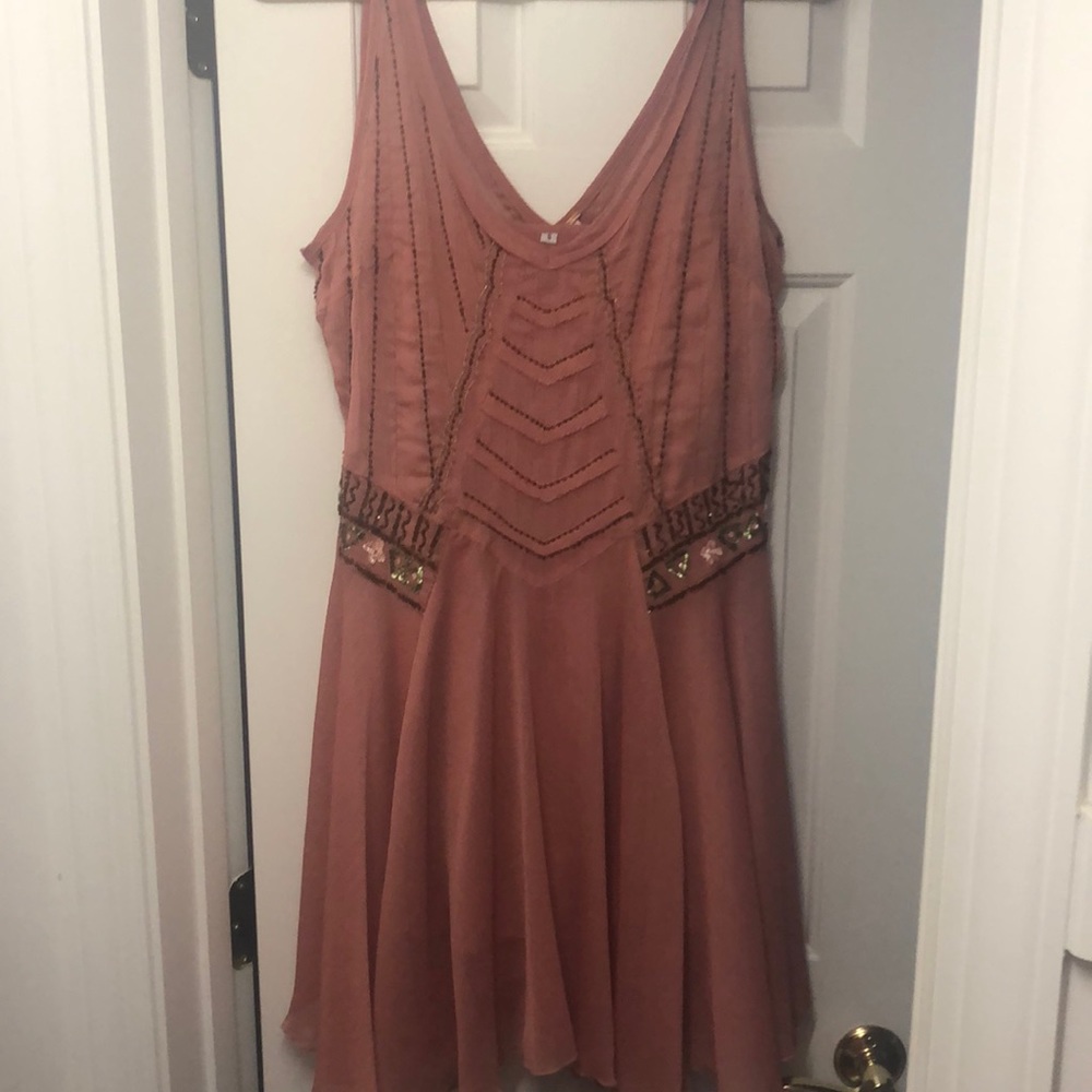 Free people pink dress with slip